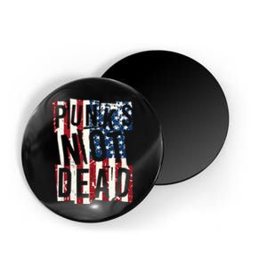 Punks Not Dead USA American Flag Magnet