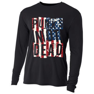 Punks Not Dead USA American Flag Cooling Performance Long Sleeve Crew