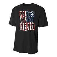 Punks Not Dead USA American Flag Youth Performance Sprint T-Shirt