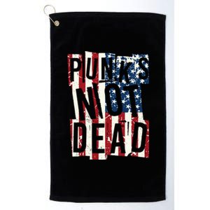 Punks Not Dead USA American Flag Platinum Collection Golf Towel