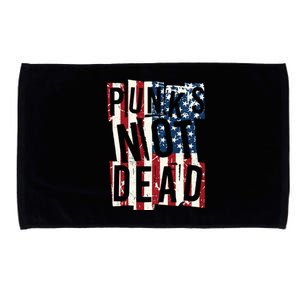 Punks Not Dead USA American Flag Microfiber Hand Towel