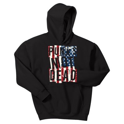 Punks Not Dead USA American Flag Kids Hoodie