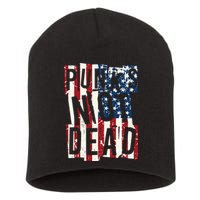 Punks Not Dead USA American Flag Short Acrylic Beanie