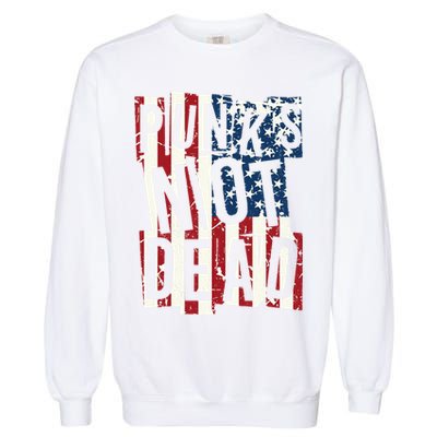Punks Not Dead USA American Flag Garment-Dyed Sweatshirt