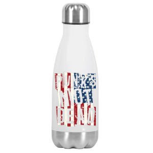 Punks Not Dead USA American Flag Stainless Steel Insulated Water Bottle