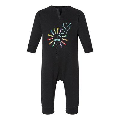 Phlebotomist Nurse Dandelion Butterflies Needle Rainbow Phlebotomy Lab Week Infant Fleece One Piece