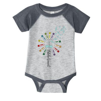 Phlebotomist Nurse Dandelion Butterflies Needle Rainbow Phlebotomy Lab Week Infant Baby Jersey Bodysuit