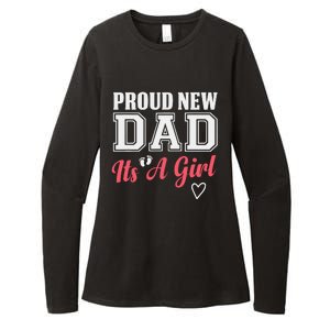 Proud New Dad Its A Girl Cute Girl Announcement Heart Womens CVC Long Sleeve Shirt