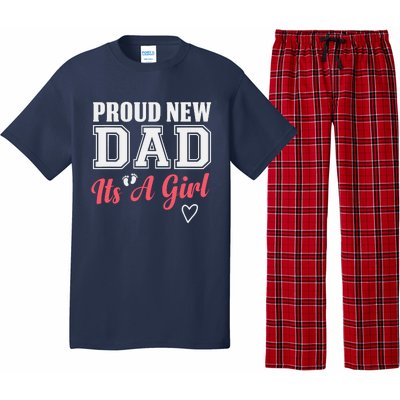 Proud New Dad Its A Girl Cute Girl Announcement Heart Pajama Set