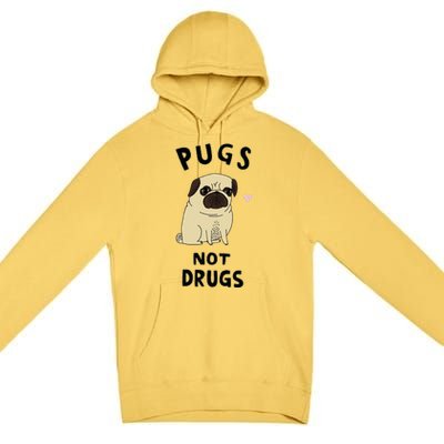 Pugs Not Drugs Premium Pullover Hoodie