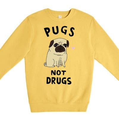 Pugs Not Drugs Premium Crewneck Sweatshirt