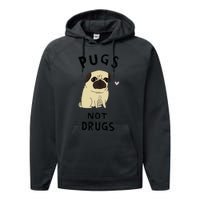 Pugs Not Drugs Performance Fleece Hoodie