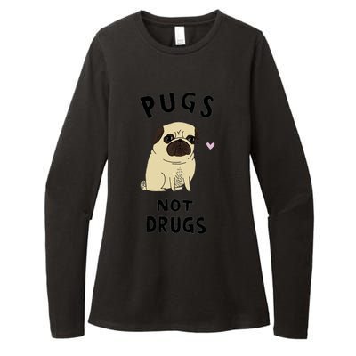 Pugs Not Drugs Womens CVC Long Sleeve Shirt