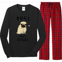 Pugs Not Drugs Long Sleeve Pajama Set