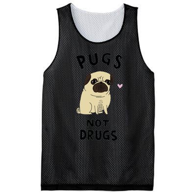 Pugs Not Drugs Mesh Reversible Basketball Jersey Tank