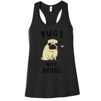 Pugs Not Drugs Women's Racerback Tank