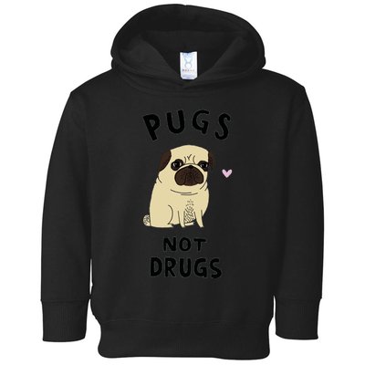 Pugs Not Drugs Toddler Hoodie