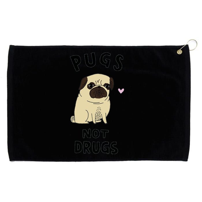 Pugs Not Drugs Grommeted Golf Towel