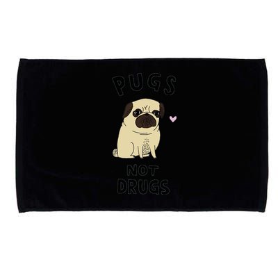 Pugs Not Drugs Microfiber Hand Towel