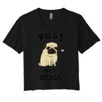 Pugs Not Drugs Women's Crop Top Tee