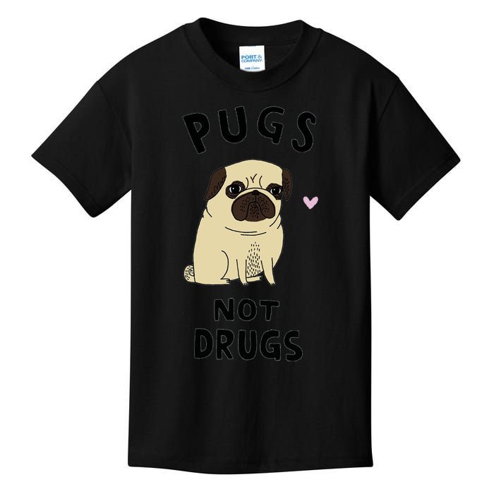 Pugs Not Drugs Kids T-Shirt