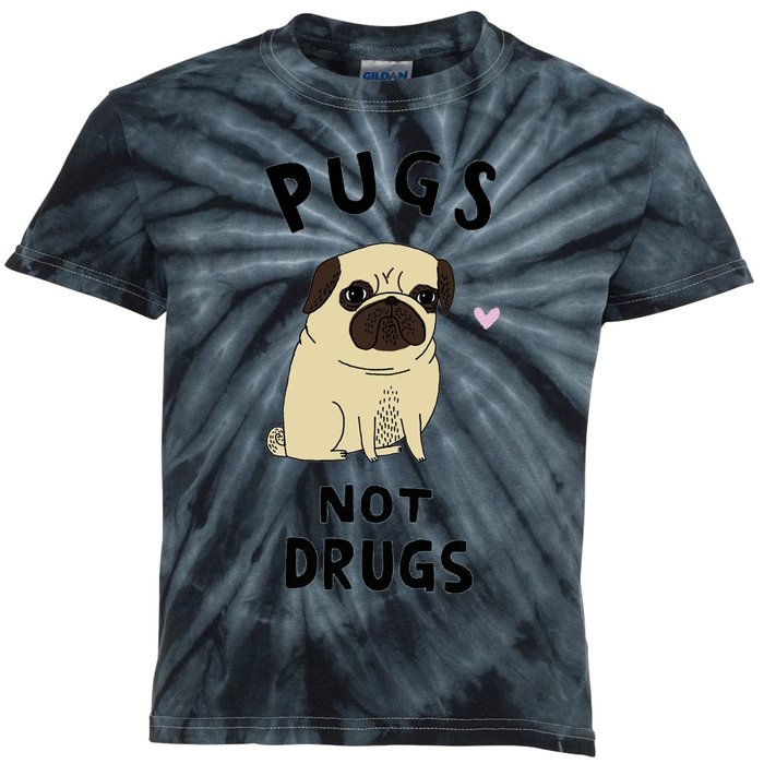 Pugs Not Drugs Kids Tie-Dye T-Shirt