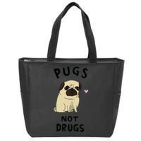 Pugs Not Drugs Zip Tote Bag