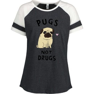 Pugs Not Drugs Enza Ladies Jersey Colorblock Tee