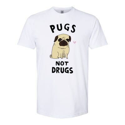 Pugs Not Drugs Softstyle CVC T-Shirt