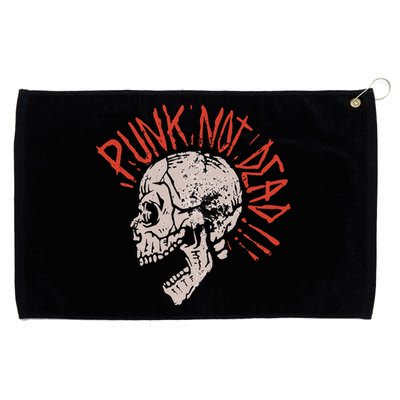 Punks Not Dead Vintage Grunge Punk Is Not Dead Rock Grommeted Golf Towel