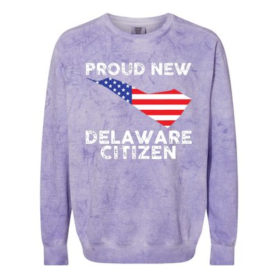 Proud New Delaware Citizen American Immigrant Citizenship Colorblast Crewneck Sweatshirt