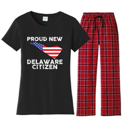 Proud New Delaware Citizen American Immigrant Citizenship Women's Flannel Pajama Set