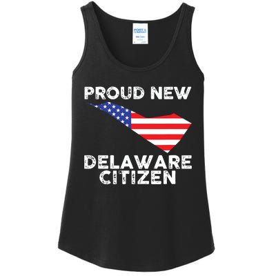 Proud New Delaware Citizen American Immigrant Citizenship Ladies Essential Tank