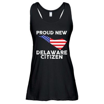 Proud New Delaware Citizen American Immigrant Citizenship Ladies Essential Flowy Tank