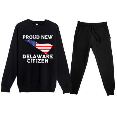 Proud New Delaware Citizen American Immigrant Citizenship Premium Crewneck Sweatsuit Set