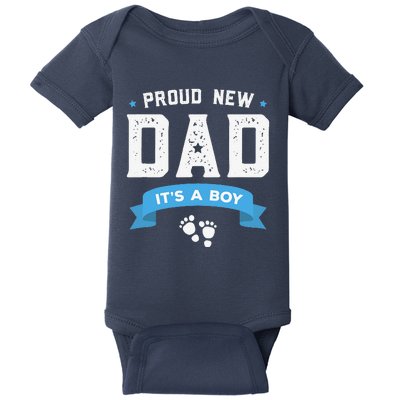 Proud New Dad Its A Cute Fathers Day Gift Baby Baby Bodysuit