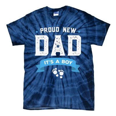 Proud New Dad Its A Cute Fathers Day Gift Baby Tie-Dye T-Shirt