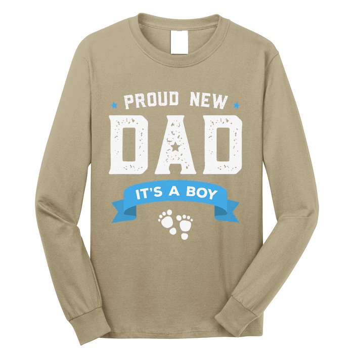 Proud New Dad Its A Cute Fathers Day Gift Baby Long Sleeve Shirt