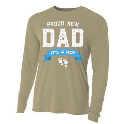 Proud New Dad Its A Cute Fathers Day Gift Baby Cooling Performance Long Sleeve Crew