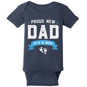 Proud New Dad Its A Boy Cute Fathers Day Gift Baby.png Baby Bodysuit