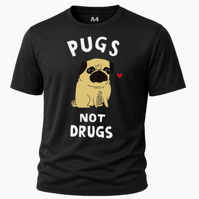 Pugs Not Drugs Funny Present For Dog Lover Pets Cooling Performance Crew T-Shirt
