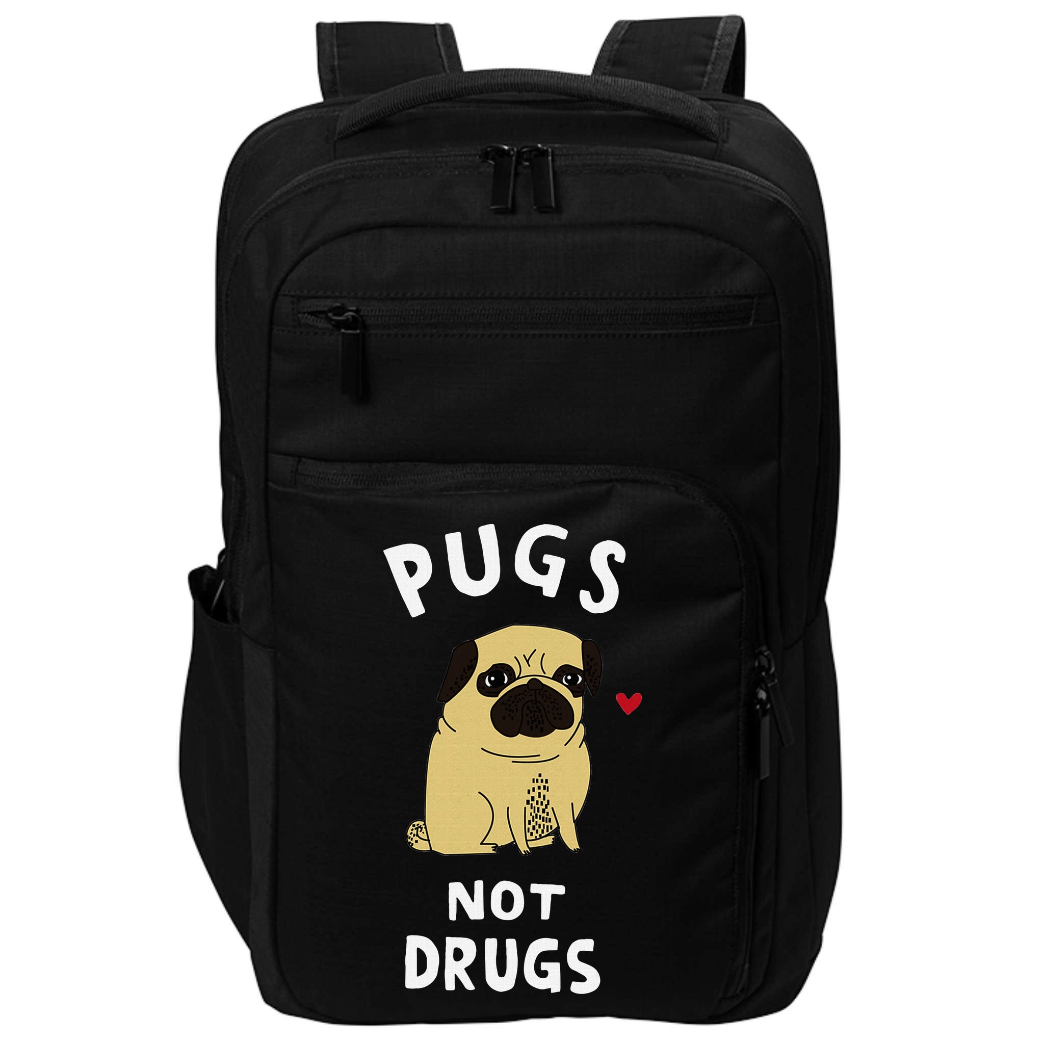 Pugs Not Drugs Funny Present For Dog Lover Pets Impact Tech Backpack