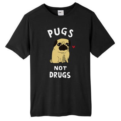 Pugs Not Drugs Funny Present For Dog Lover Pets Tall Fusion ChromaSoft Performance T-Shirt