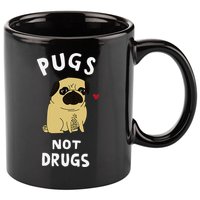 Pugs Not Drugs Funny Present For Dog Lover Pets 11oz C Handle Ceramic Mug