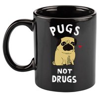 Pugs Not Drugs Funny Present For Dog Lover Pets 11oz C Handle Ceramic Mug