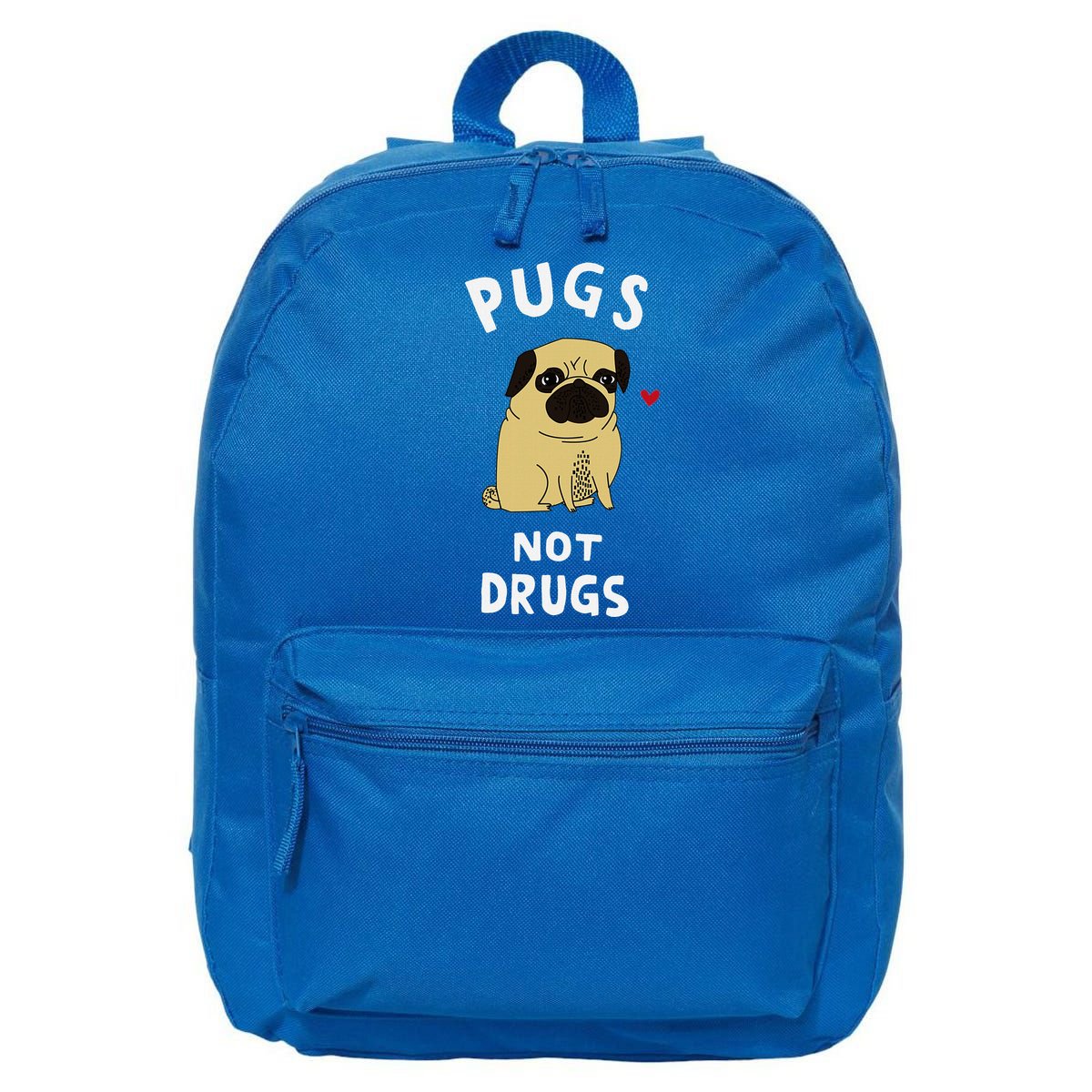 Pugs Not Drugs Funny Present For Dog Lover Pets 16 in Basic Backpack