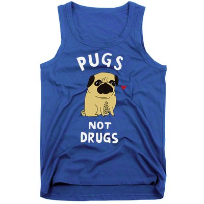 Pugs Not Drugs Funny Present For Dog Lover Pets Tank Top