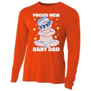 Proud New Dad For Father's Day Gift Cooling Performance Long Sleeve Crew