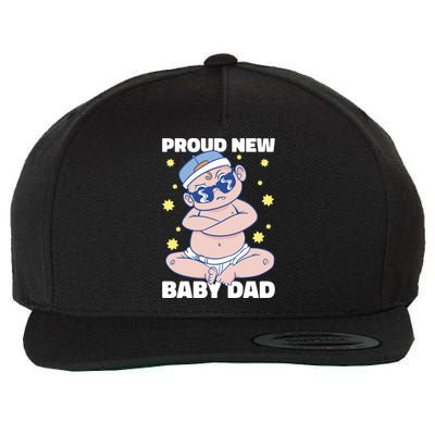 Proud New Dad For Father's Day Gift Wool Snapback Cap