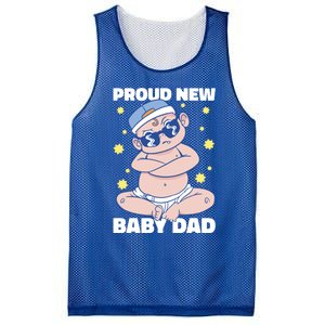 Proud New Dad For Father's Day Gift Mesh Reversible Basketball Jersey Tank